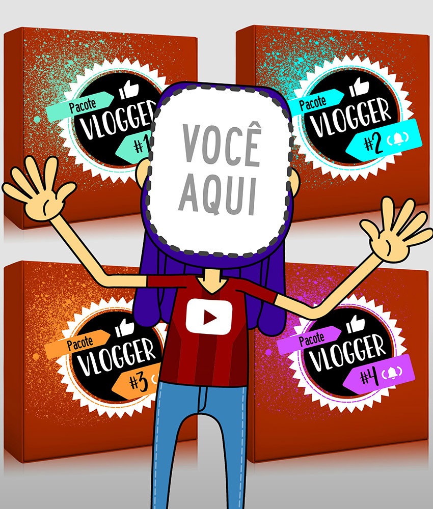 4 Pacotes Vlogger #1 a #4 (Personalizado)