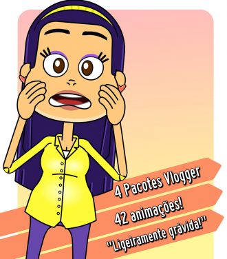 Gisele grávida - Personagem Animado pronto para usar
